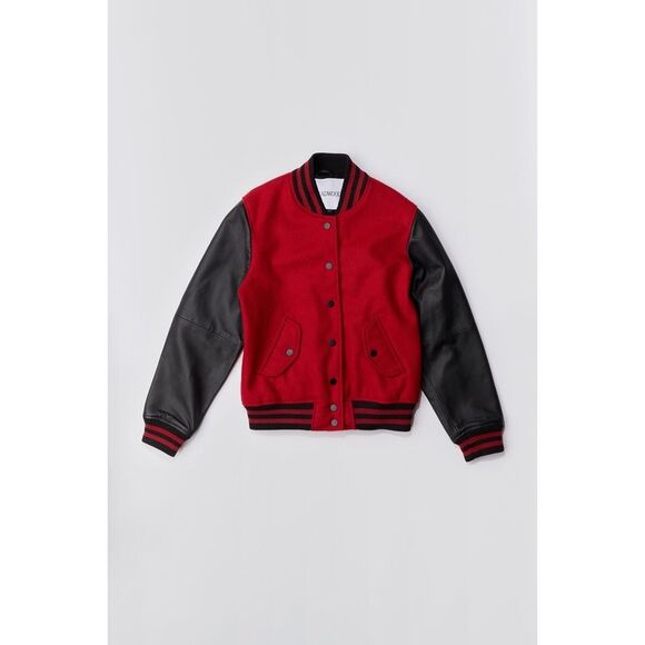 Free People x Deadwood Diana Wool & Leather Varsity Jacket $399 Sz 36 - Picture 5 of 15